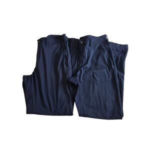 Lands End Set of 2 Men's Active Performance Chino Pants Navy Blue 36